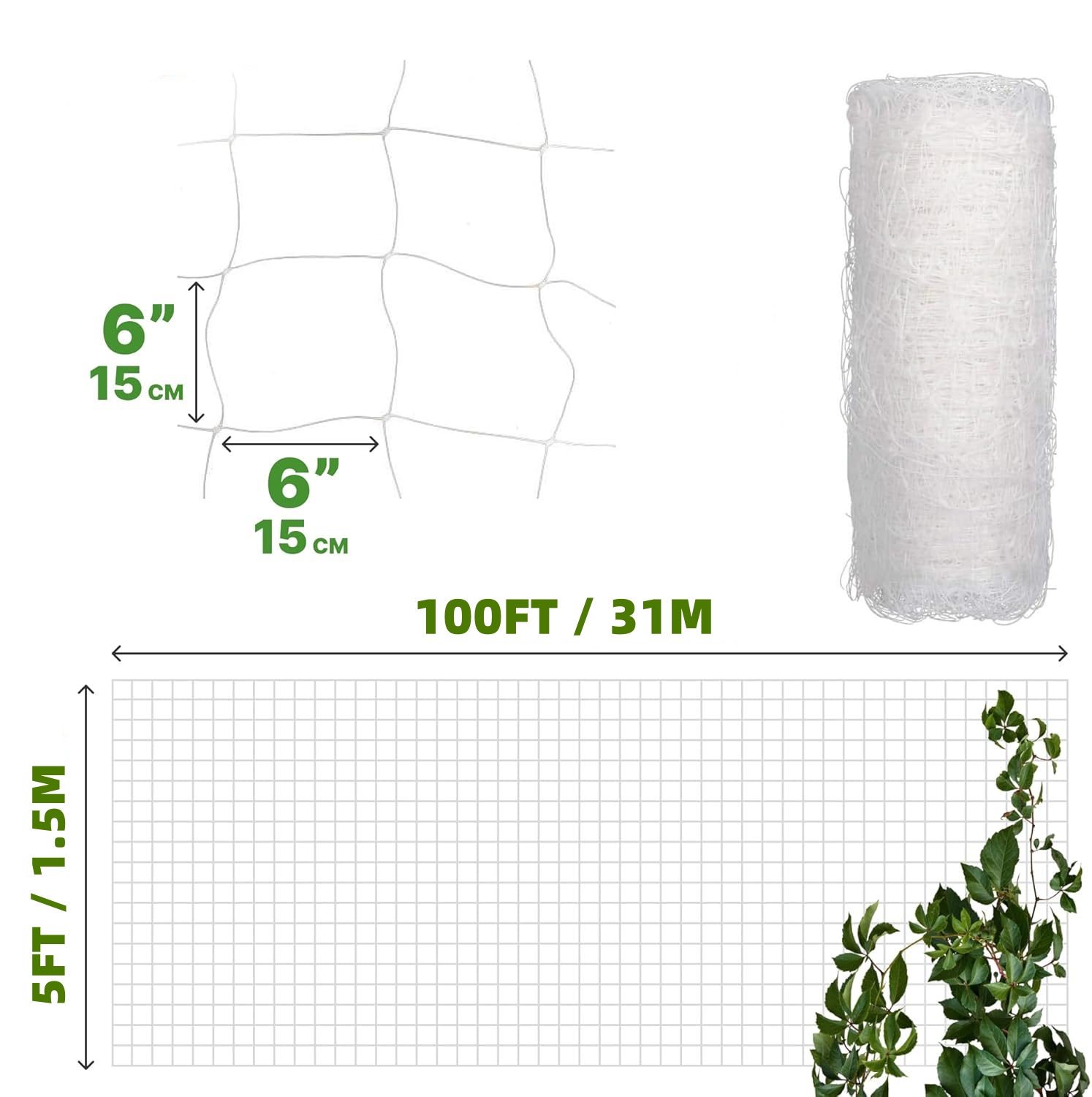 Plastic Trellis Netting 4x100f – Agriculture Vertical Farming recenzja i cena