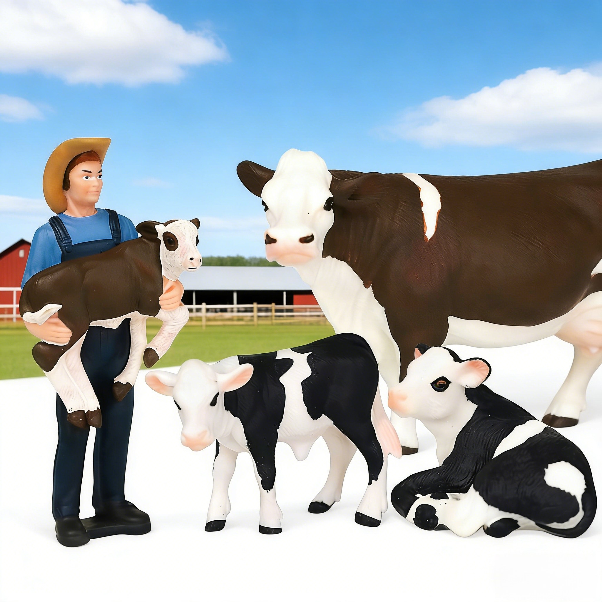 Farm Farmer And Cow Model Set  – Farming Agriculture Stocks recenzja i cena
