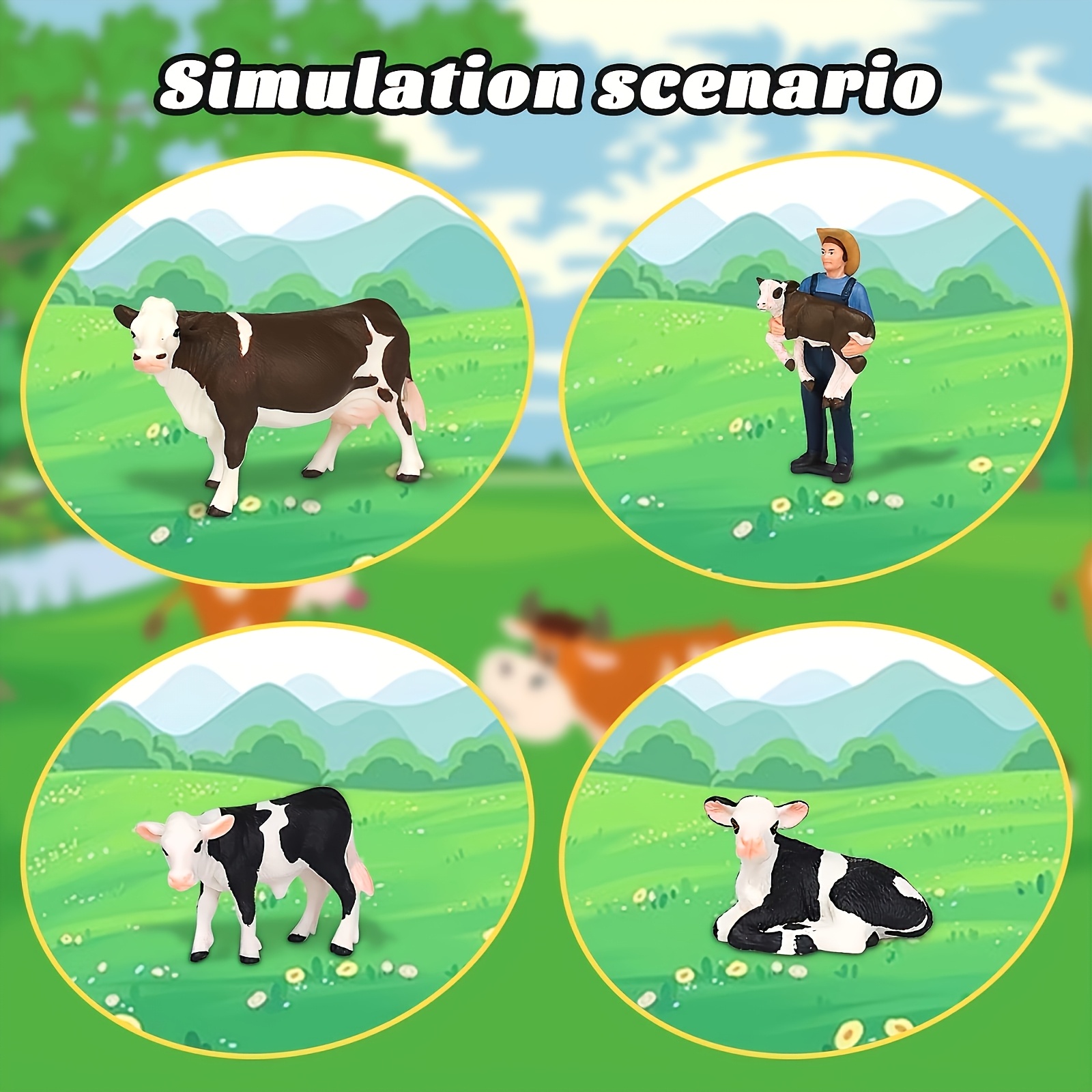 Farm Farmer And Cow Model Set  – Farming Agriculture Stocks recenzja i cena